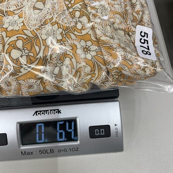 Solitaire BOHO Embroidered Top Womens Large Yellow Scalloped Hem Floral - Picture 10 of 10